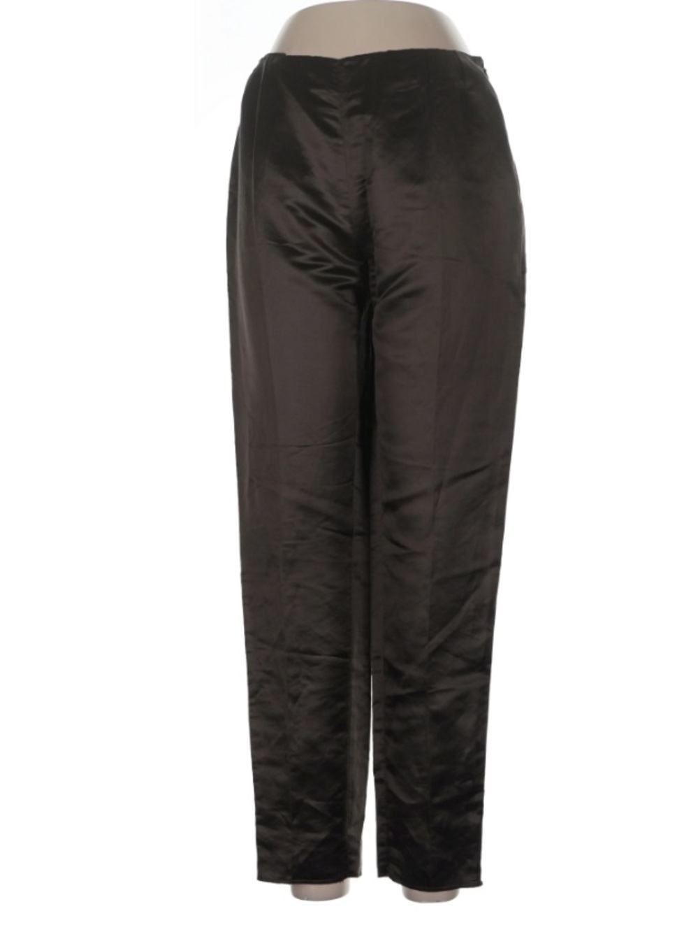 Max Mara vintage  Linen Silk Tapered Pants Espresso Brown 10
